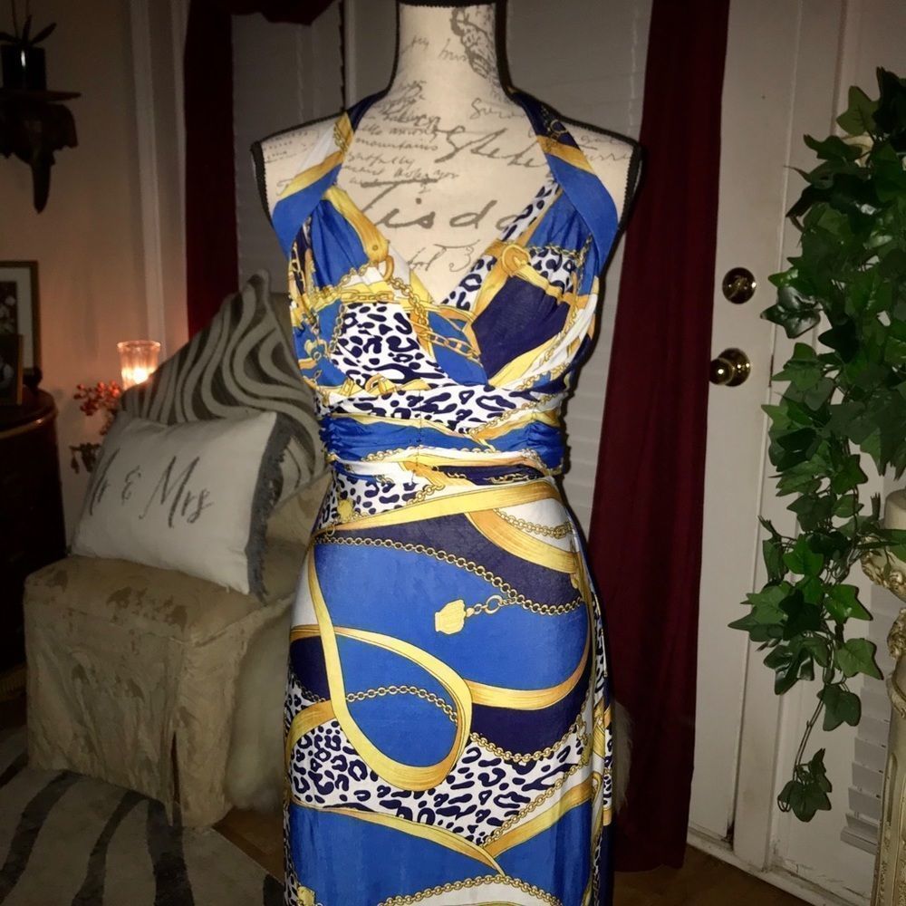 COPY - DOTS MULTICOLORED HALTER DRESS